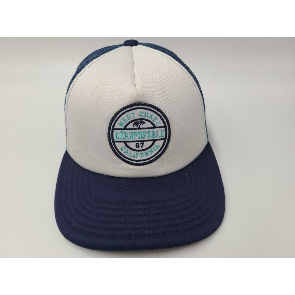 Aeropostale West Coast California Mesh Trucker Snapback Hat Cap Men‎ Women White